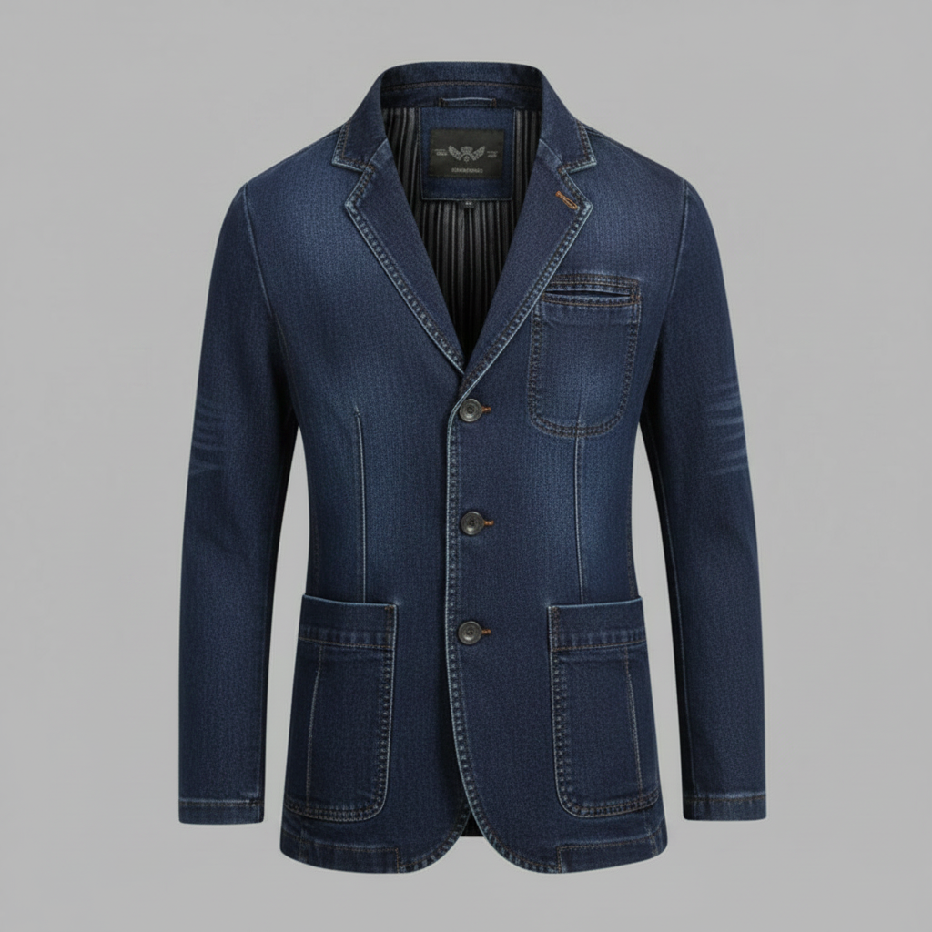 Blazer Uomo Denim Su Misura | Stile Casual Raffinato