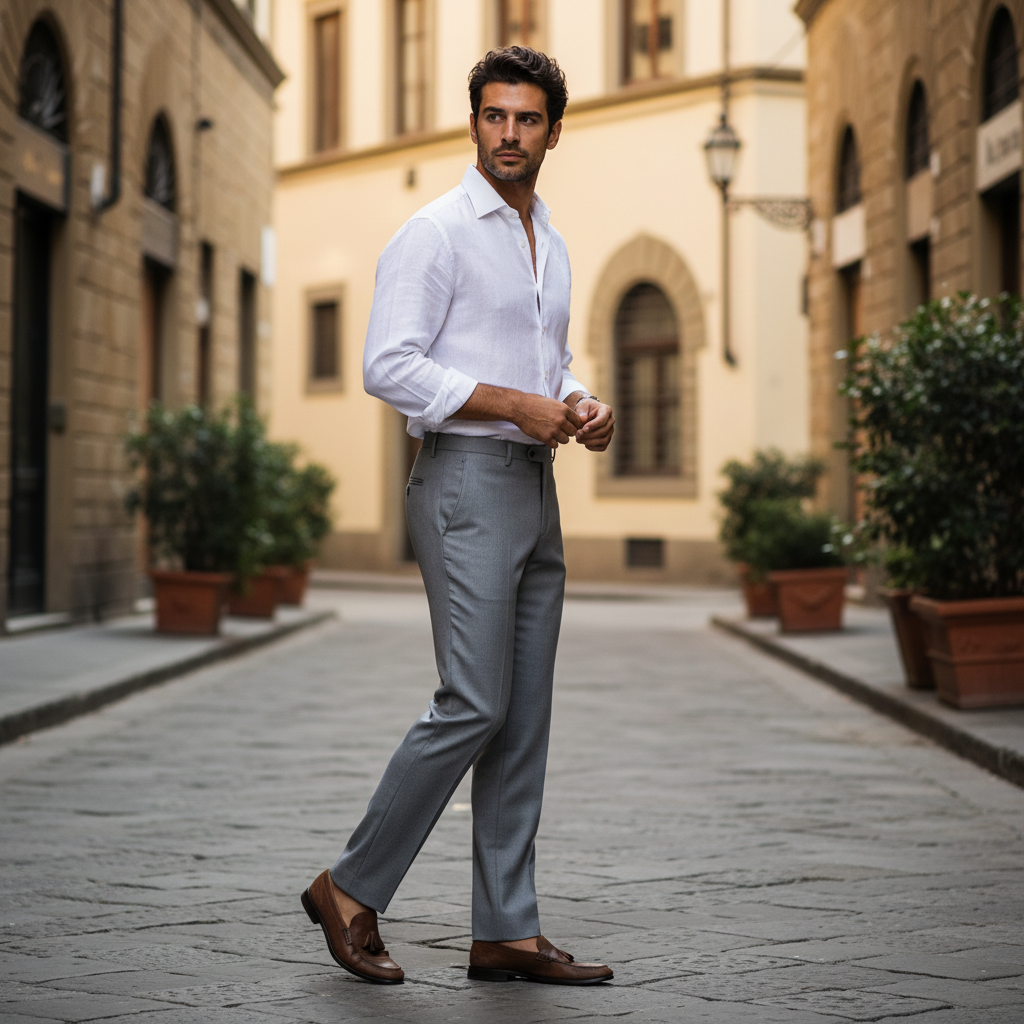 Pantaloni Uomo Dritti in Poliestere Resistente | Abbigliamento Business