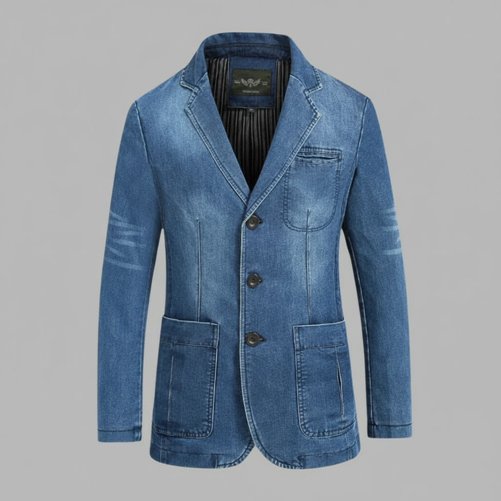 Blazer Uomo Denim Su Misura | Stile Casual Raffinato