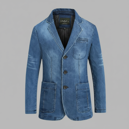 Blazer Uomo Denim Su Misura | Stile Casual Raffinato
