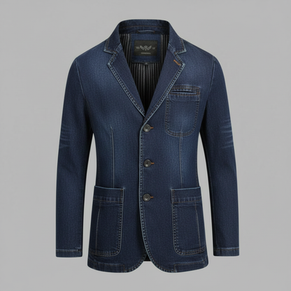 Blazer Uomo Denim Su Misura | Stile Casual Raffinato