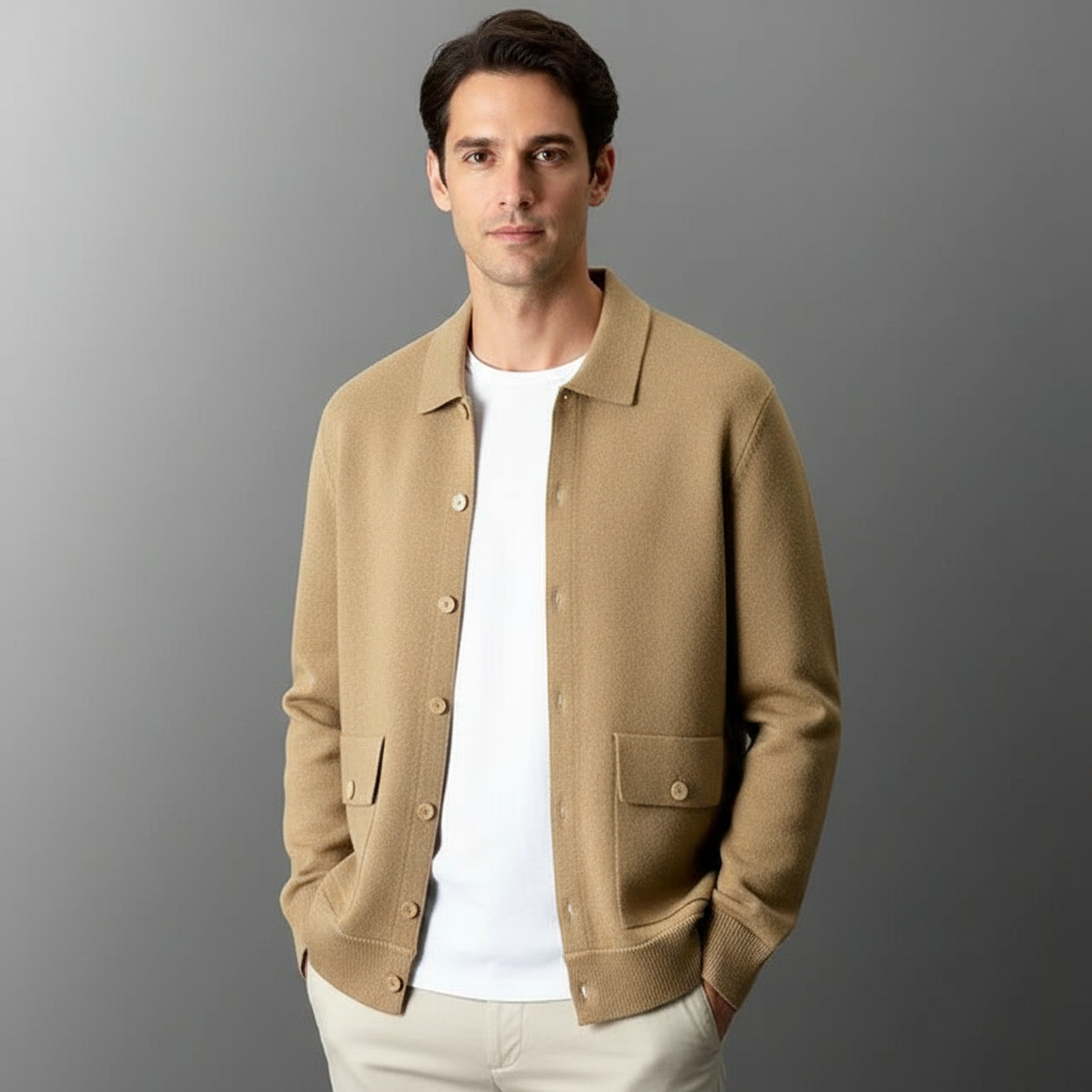 Cardigan Ronan Elegante in Maglia Densa Uomo | Cardigan Uomo