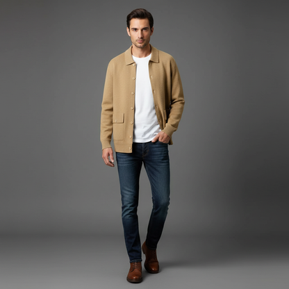 Cardigan Ronan Elegante in Maglia Densa Uomo | Cardigan Uomo