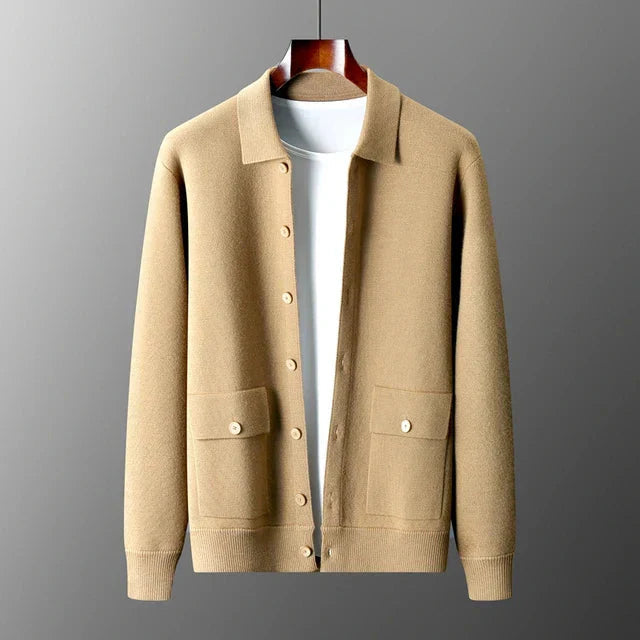 Cardigan Ronan Elegante in Maglia Densa Uomo | Cardigan Uomo 0