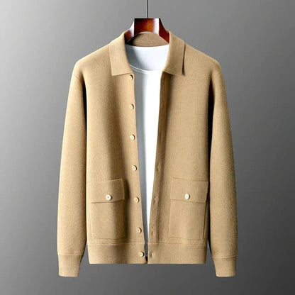 Cardigan Ronan Elegante in Maglia Densa Uomo | Cardigan Uomo 0