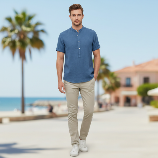 Camicia Capri in Lino e Cotone | Camicia Uomo Leggera