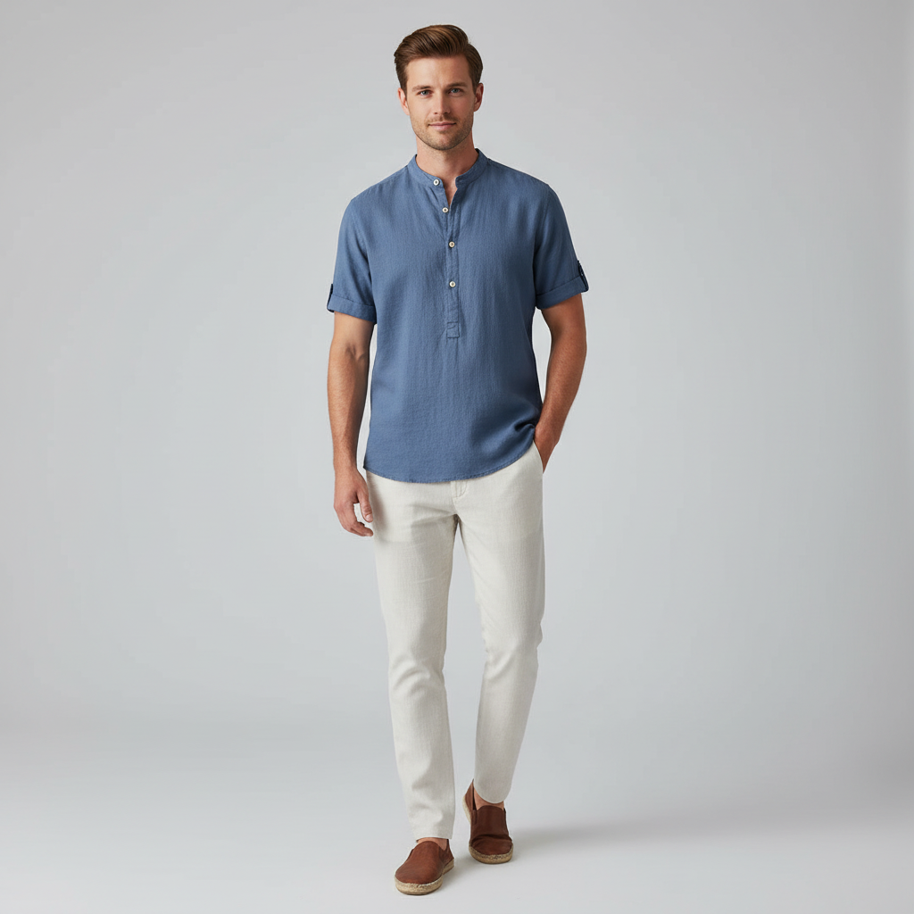 Camicia Capri in Lino e Cotone | Camicia Uomo Leggera