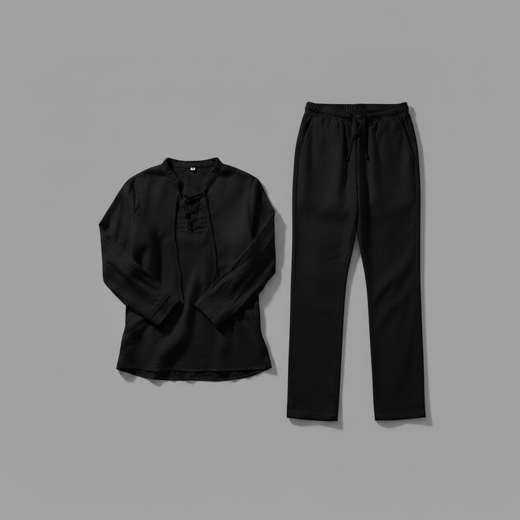 Completo Lino Uomo Milo | Completo Estivo Casual Maniche Lunghe