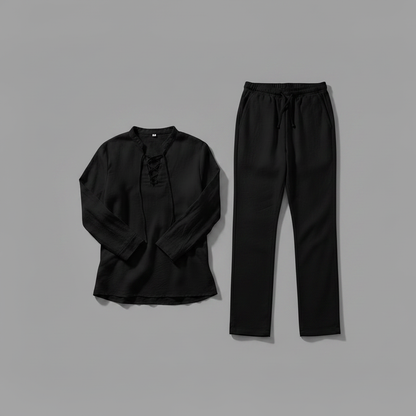 Completo Lino Uomo Milo | Completo Estivo Casual Maniche Lunghe
