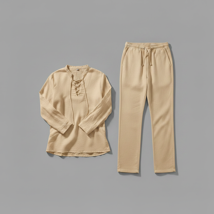 Completo Lino Uomo Milo | Completo Estivo Casual Maniche Lunghe