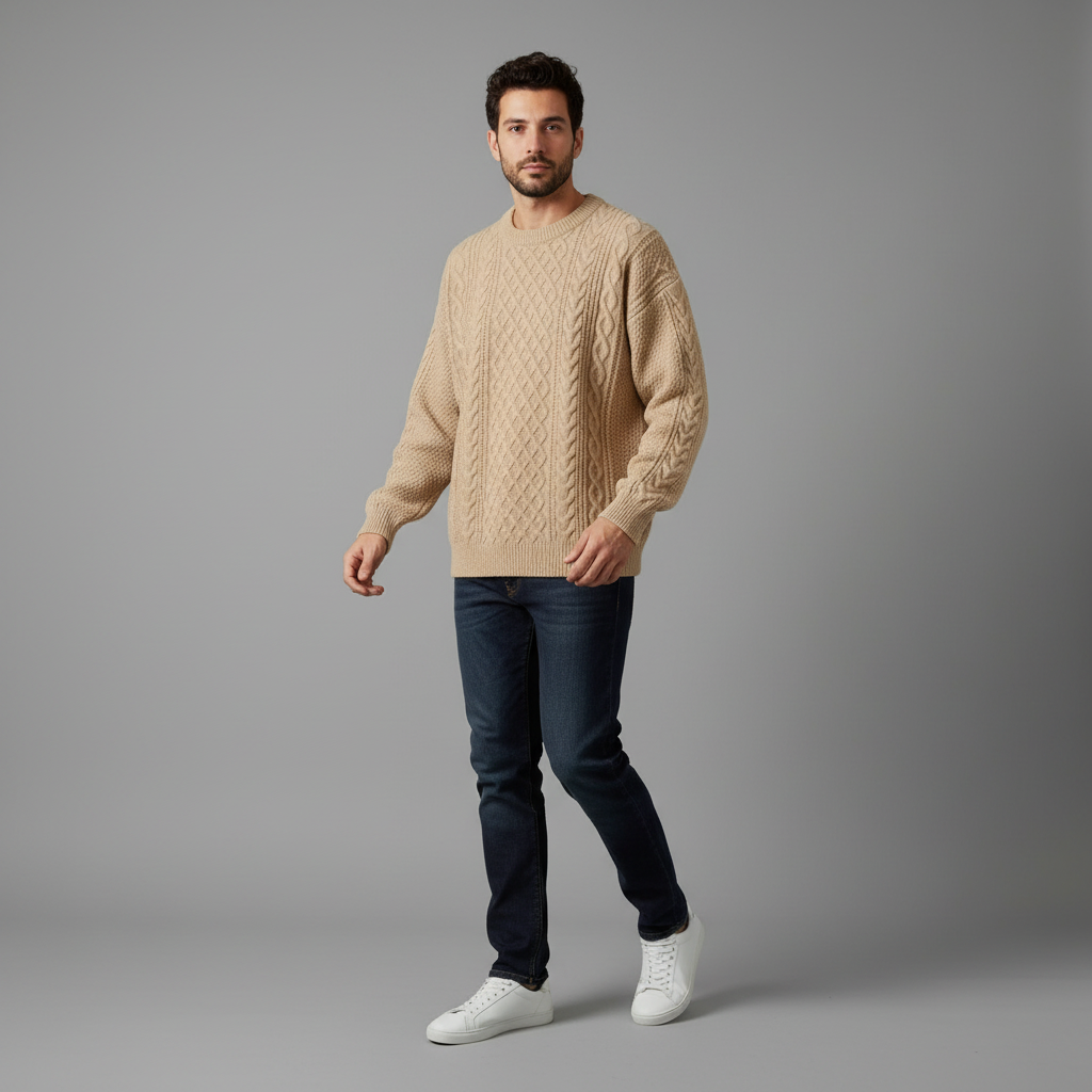 Maglia Valmere | Maglione Girocollo Uomo Donna in Cotone Premium