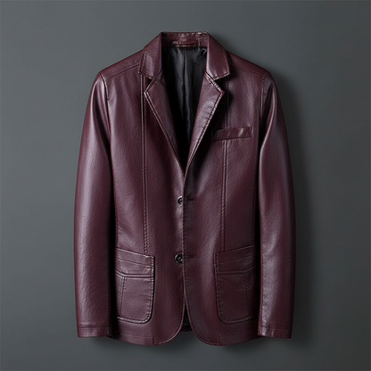 Giacca Pelle PU Nero | Giubbotto Uomo Elegante Classico