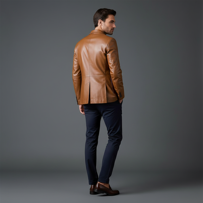 Giacca Pelle PU Nero | Giubbotto Uomo Elegante Classico