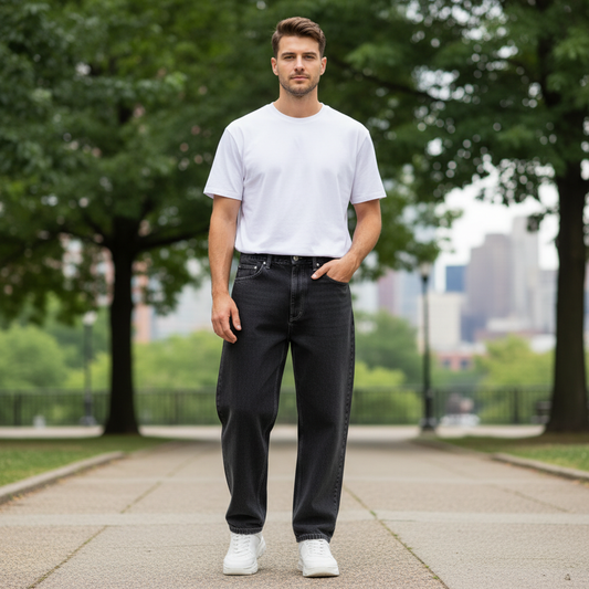 Jeans Larghi Uomo | Pantaloni Denim Comfort Urbano