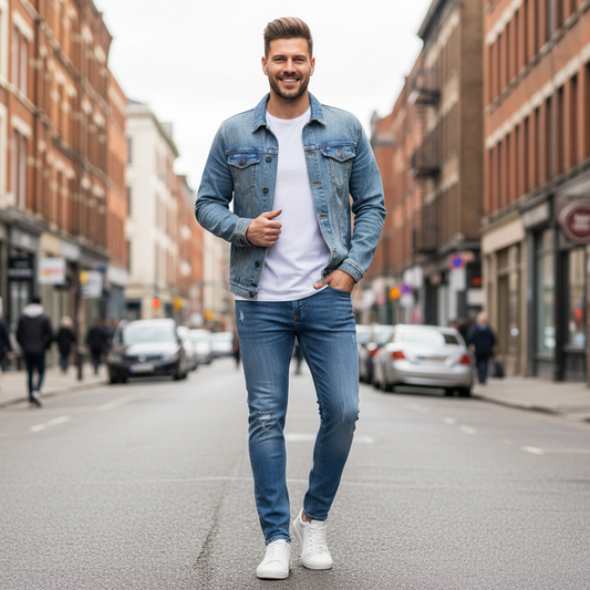 Jeans Liam | Slim Fit Strappati in Denim Elasticizzato