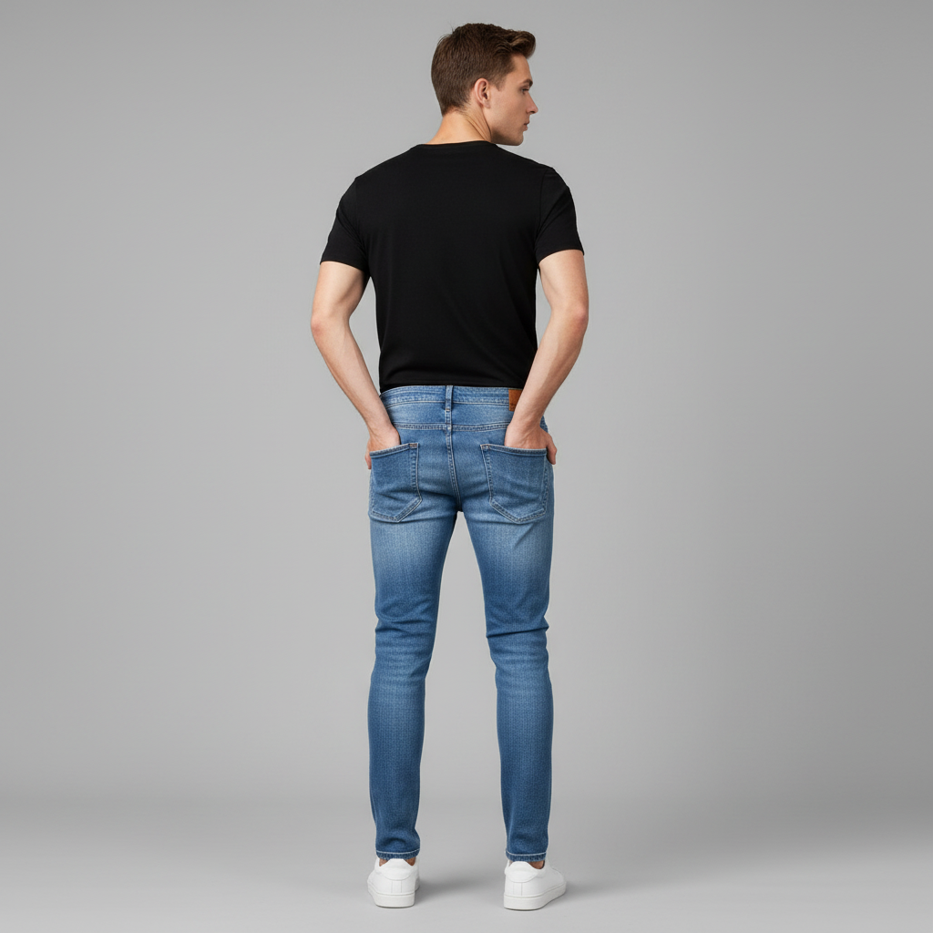 Jeans Liam | Slim Fit Strappati in Denim Elasticizzato
