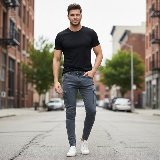 Jeans Cargo Uomo Multitasche | Abbigliamento Casual