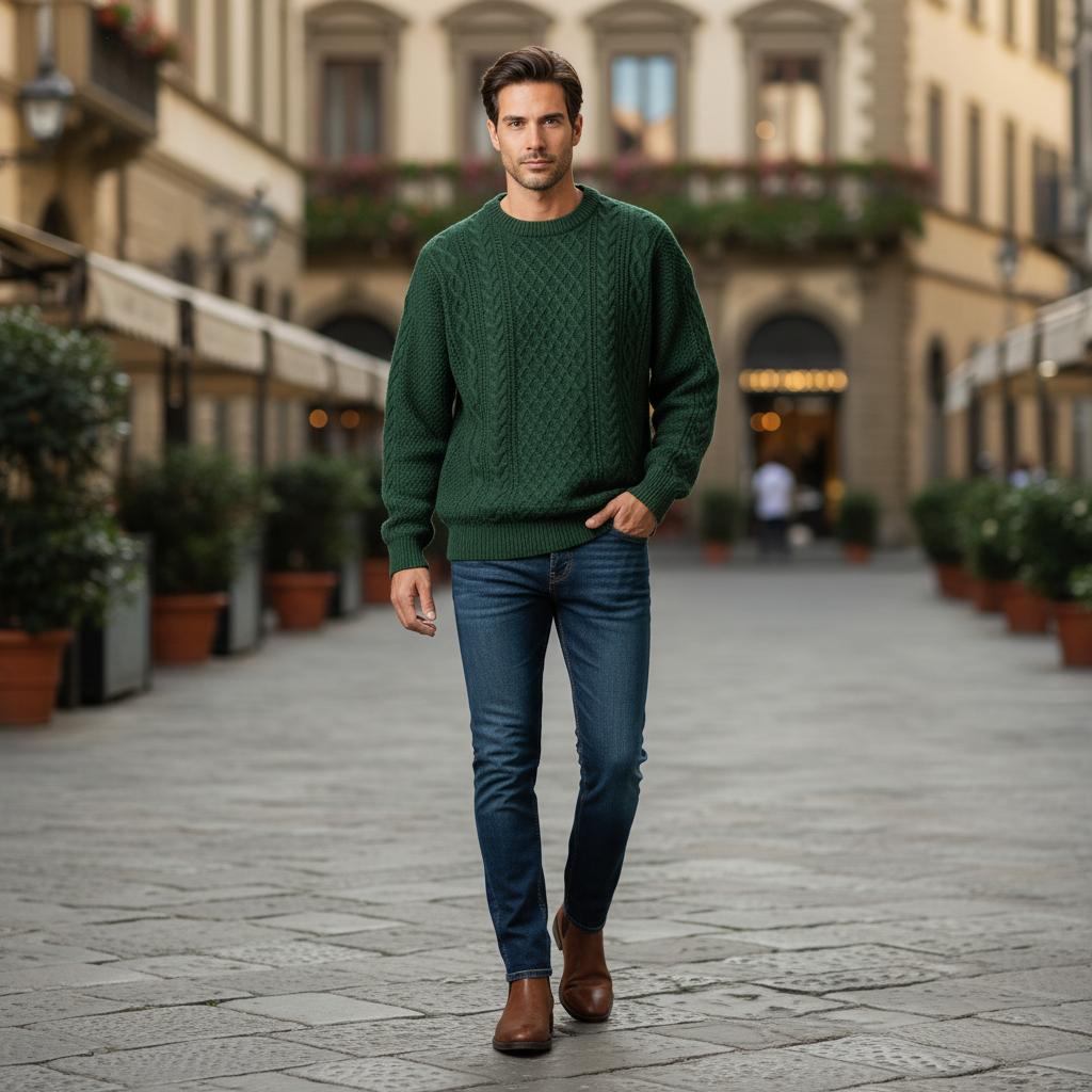 Maglia Valmere | Maglione Girocollo Uomo Donna in Cotone Premium