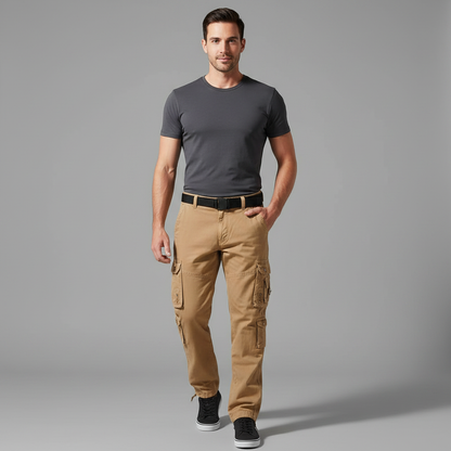 Pantaloni Cargo Uomo Comfort con Polsini Regolabili | Pantaloni Uomo