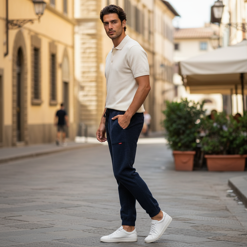 Pantaloni Uomo in Velluto a Coste Eleganti e Comfort