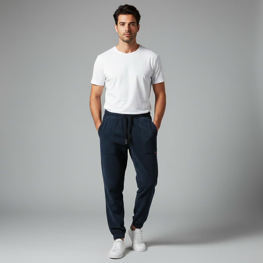 Pantaloni Uomo in Velluto a Coste Eleganti e Comfort
