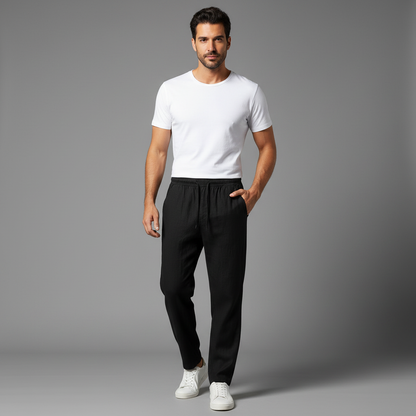 Pantaloni Lino Uomo Estivi | Pantaloni Classici Traspiranti