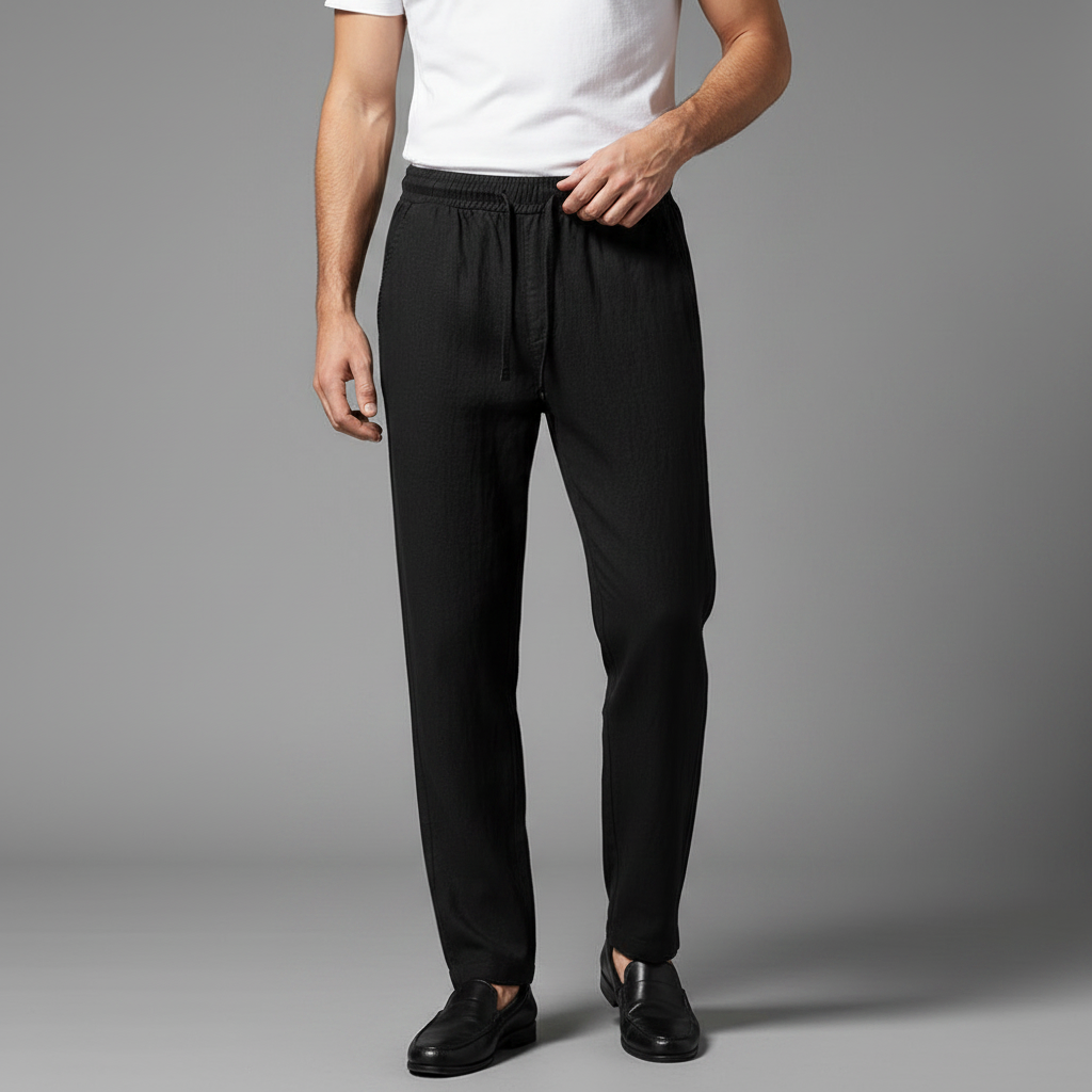 Pantaloni Lino Uomo Estivi | Pantaloni Classici Traspiranti