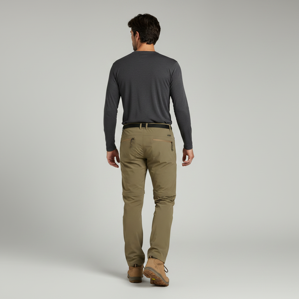Pantaloni Uomo Versatili con Cerniera per Outdoor