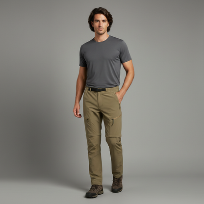Pantaloni Uomo Versatili con Cerniera per Outdoor