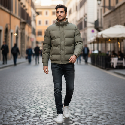 Piumino Uomo Caldo | Giacca Invernale Casual con Tasche