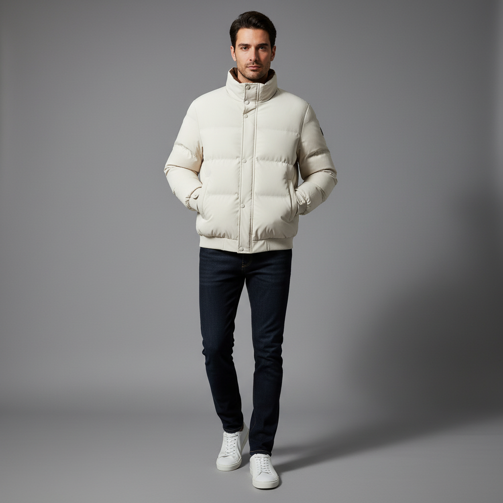 Piumino Uomo Caldo | Giacca Invernale Casual con Tasche