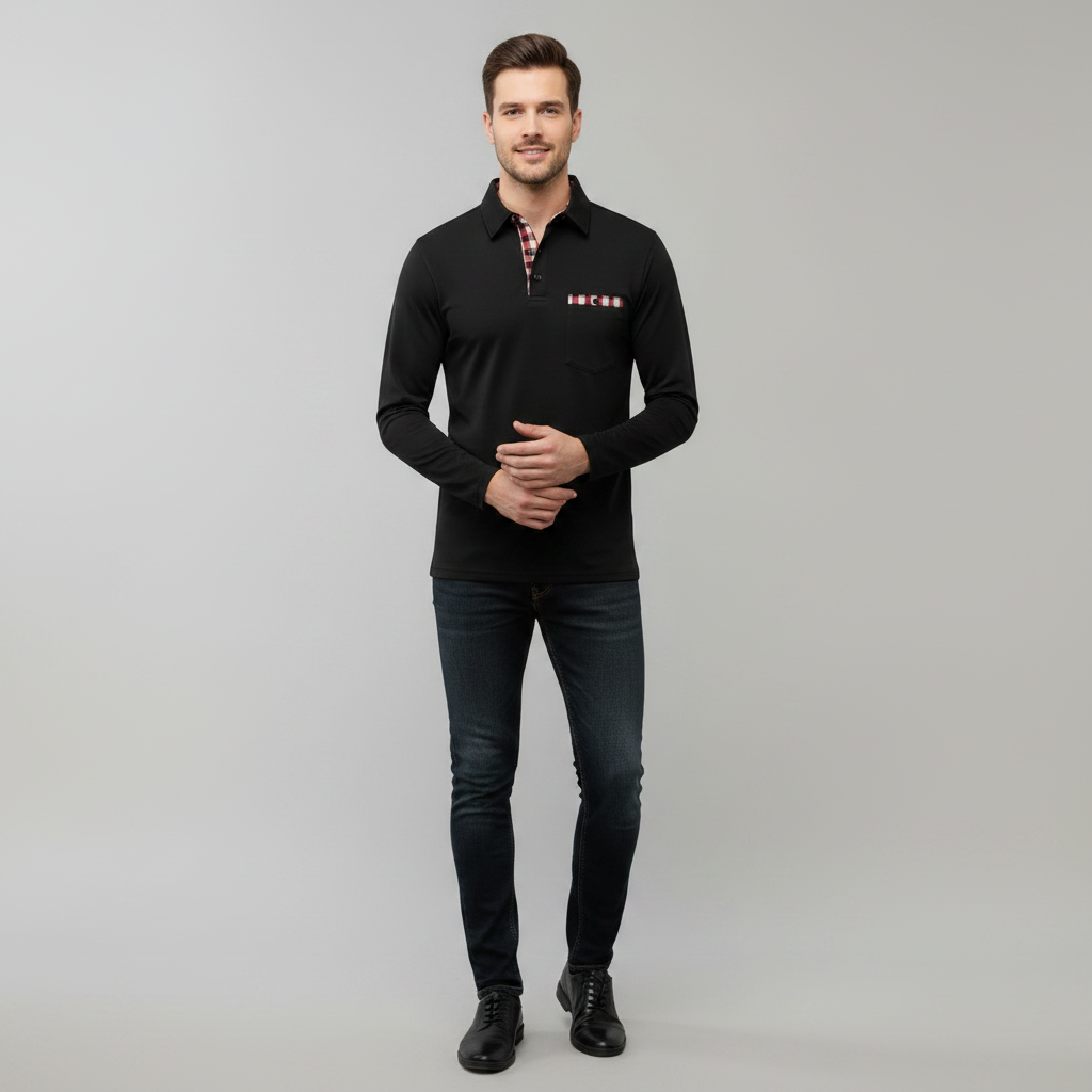 Polo Manica Lunga Uomo Classica | Camicia Elegante Versatile
