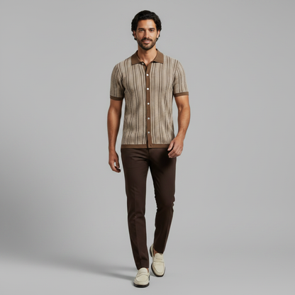 Polo Uomo Traspirante Chevron | Polo Uomo Manica Corta Casual
