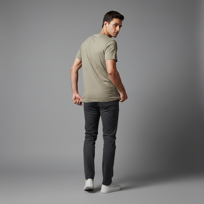 T-shirt Uomo Cotone Mercerizzato Lucido Slim Fit